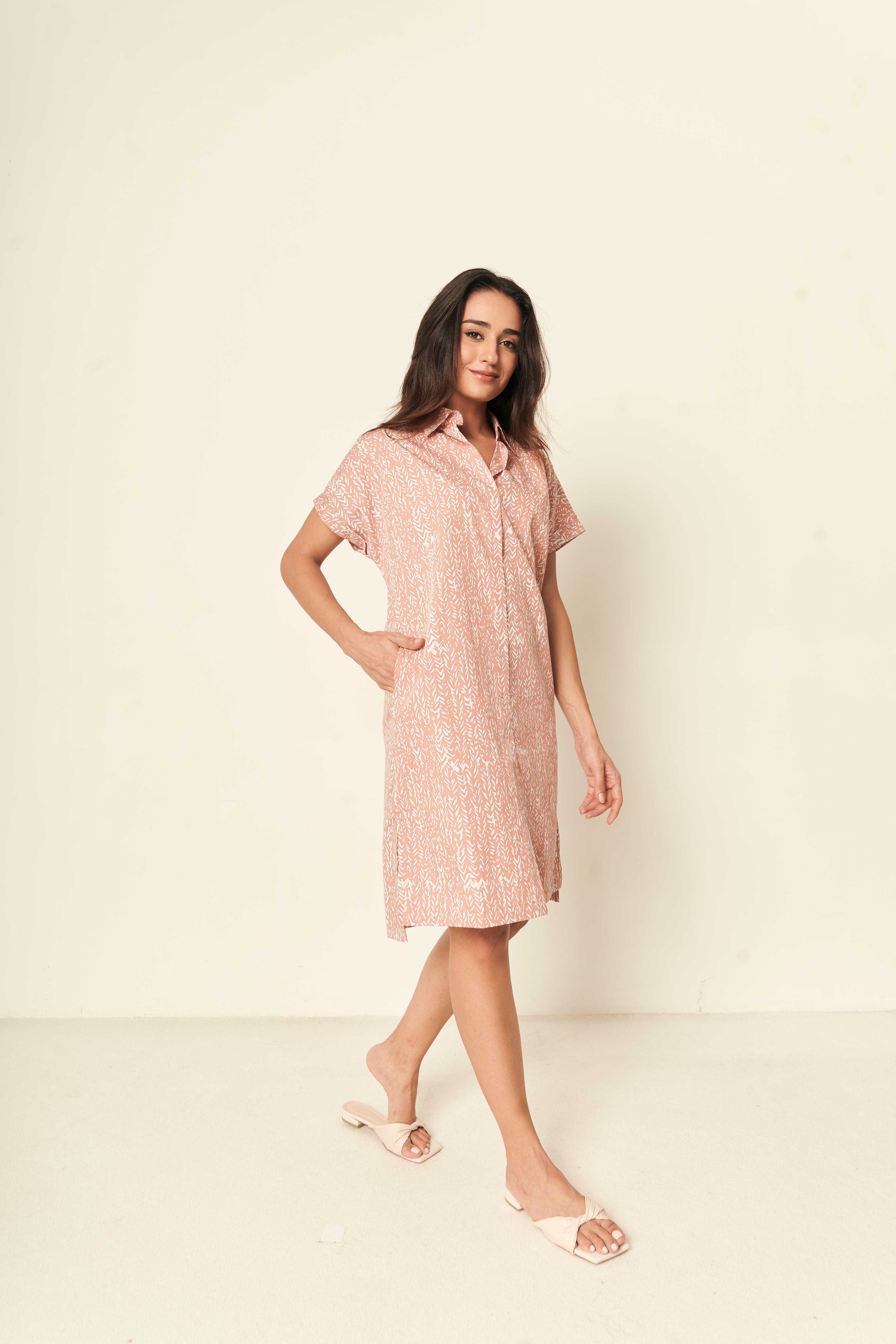 Safari Boxy Shirt Dress