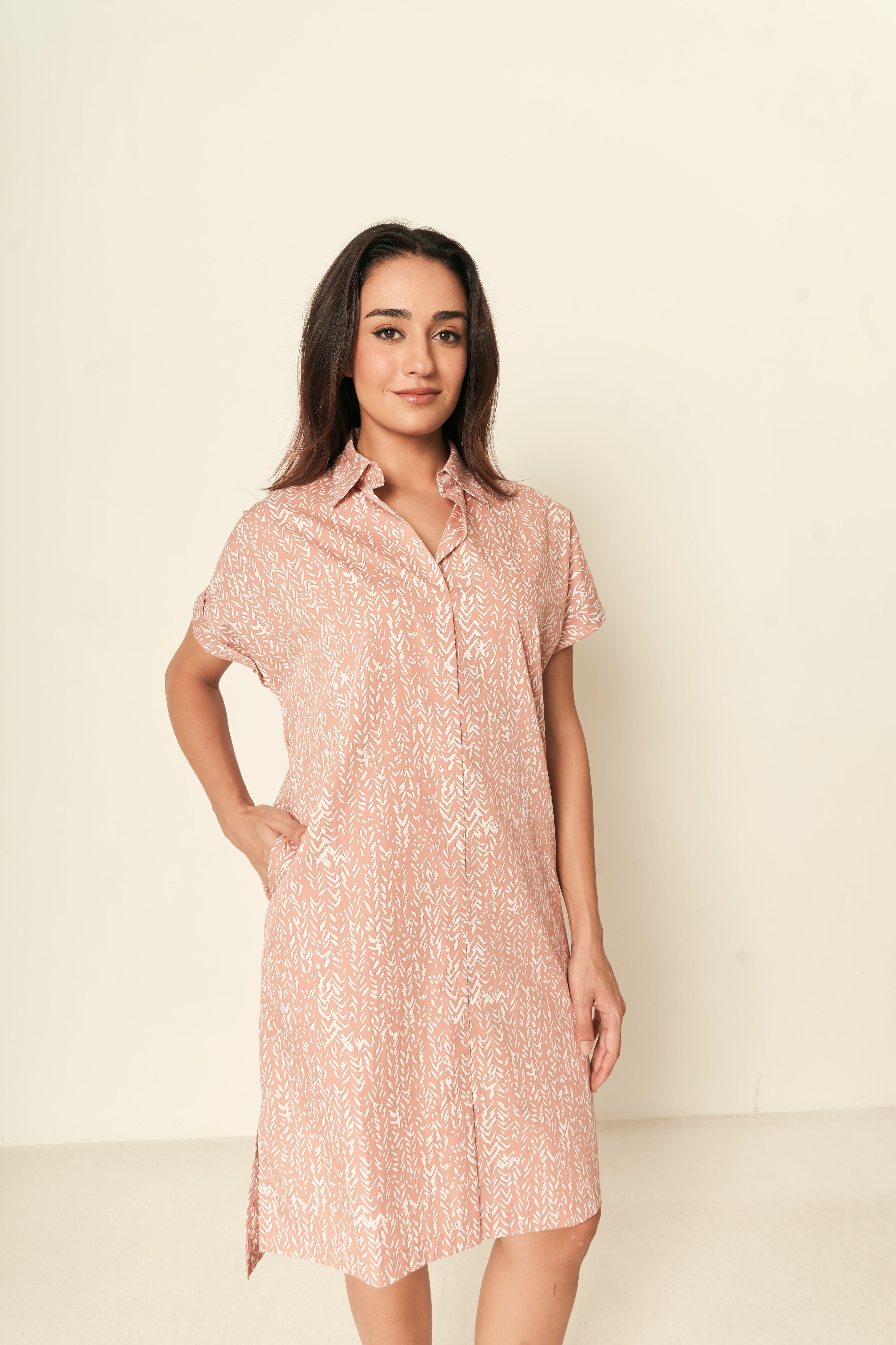 Safari Boxy Shirt Dress