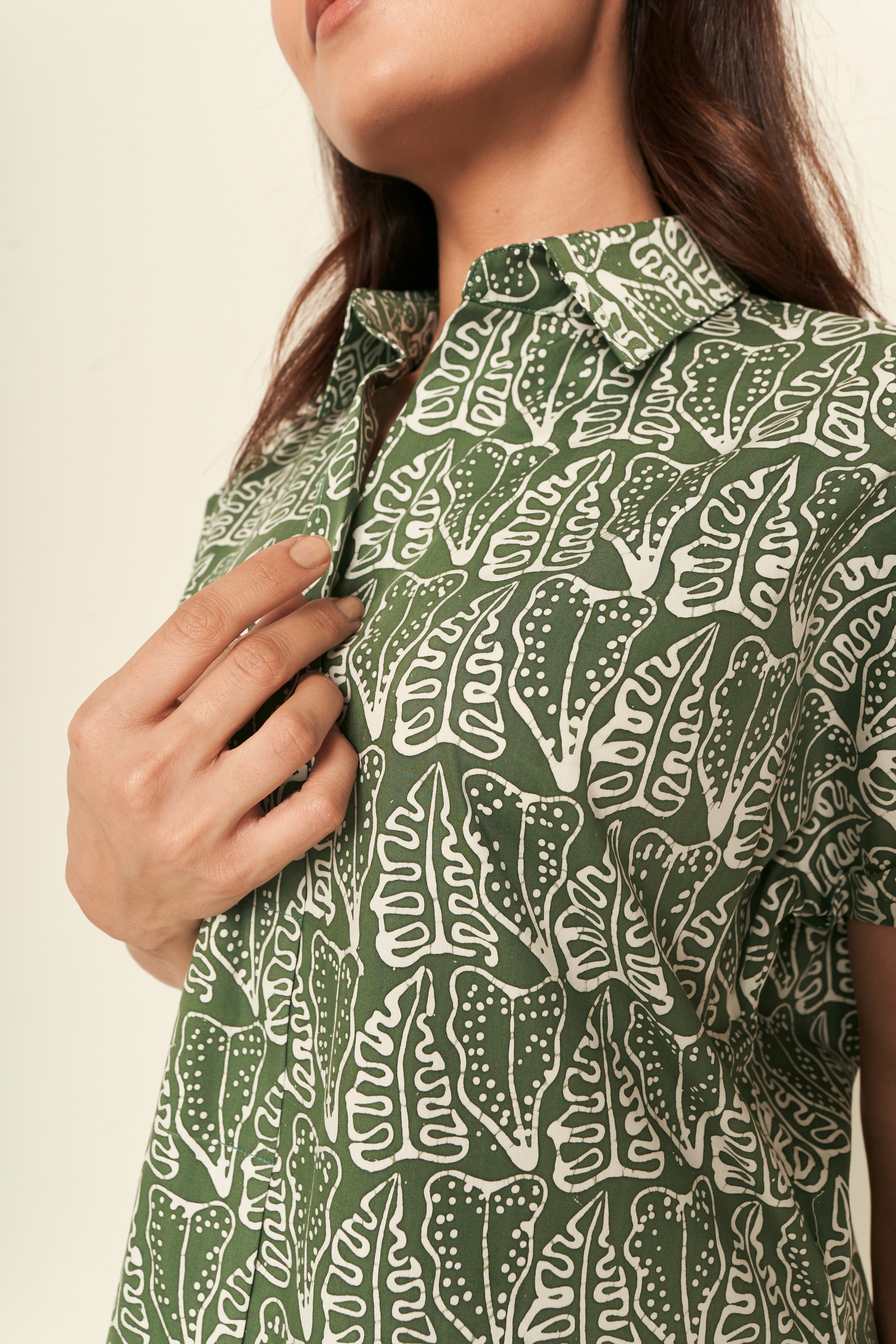 Tropical Boxy Shirt Blouse