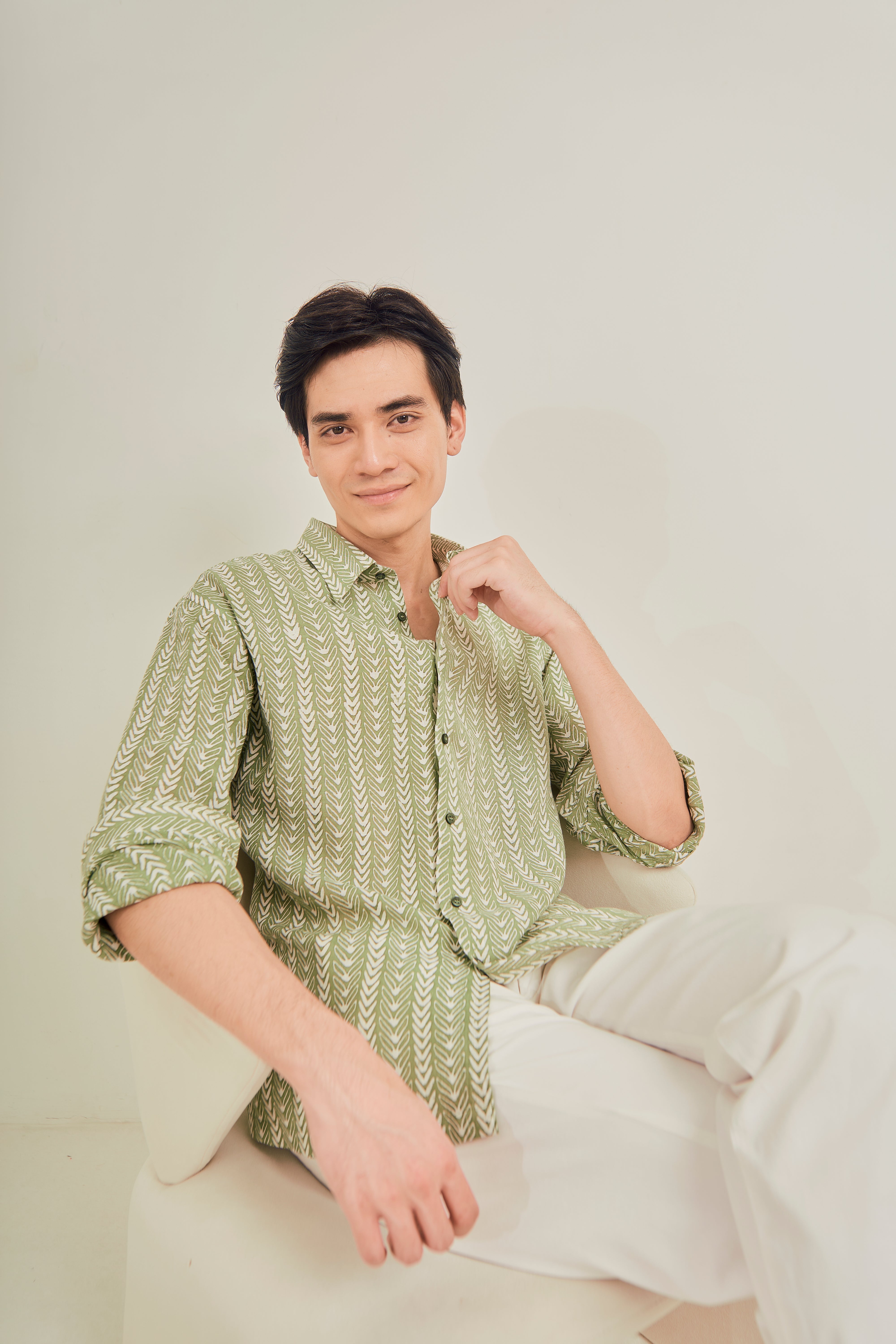 100% Linen Regular Long Sleeves Shirt