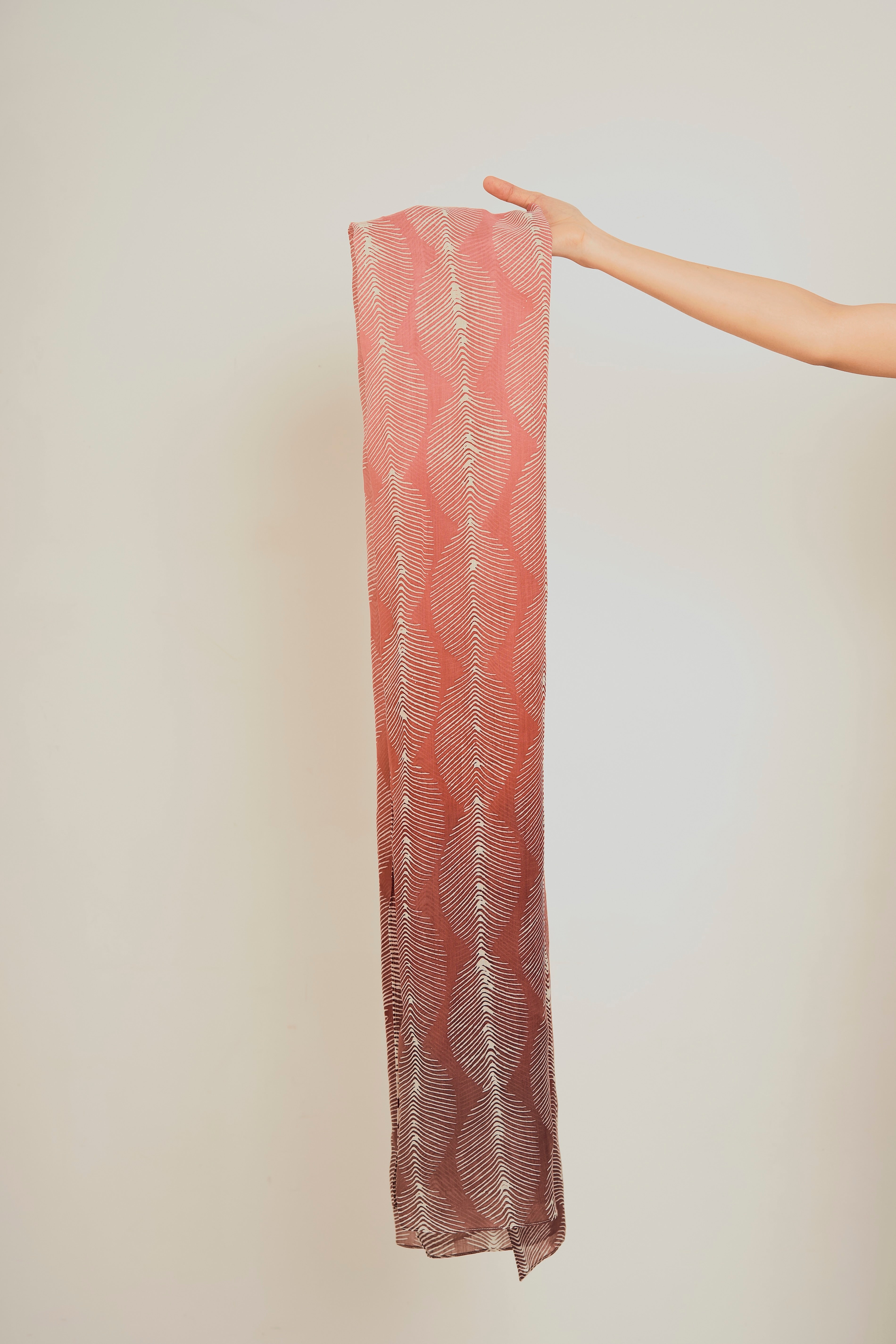 100% Ramie Long Rectangular Shawl