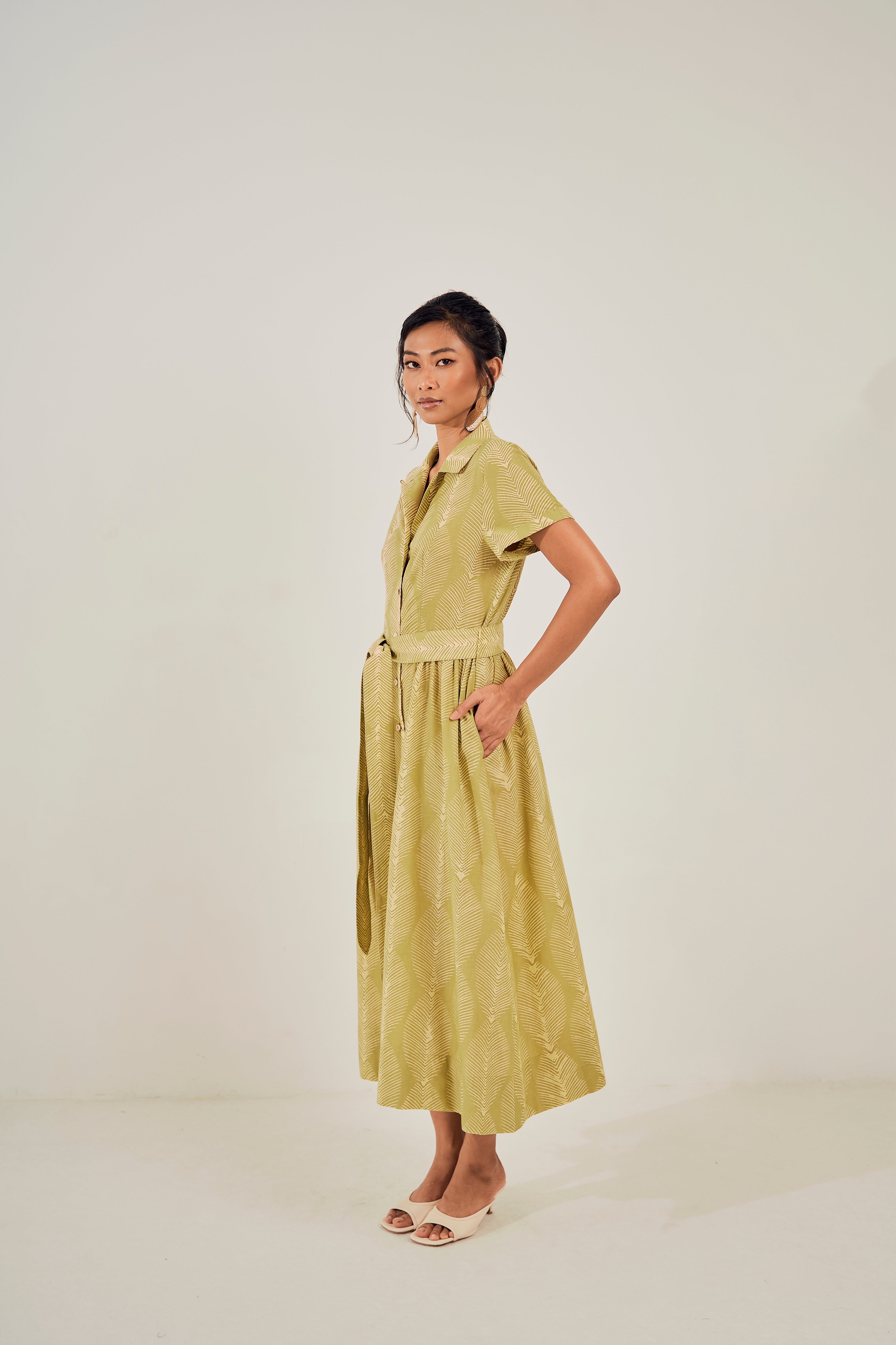 Lydia Shirt Dress (Block Print)
