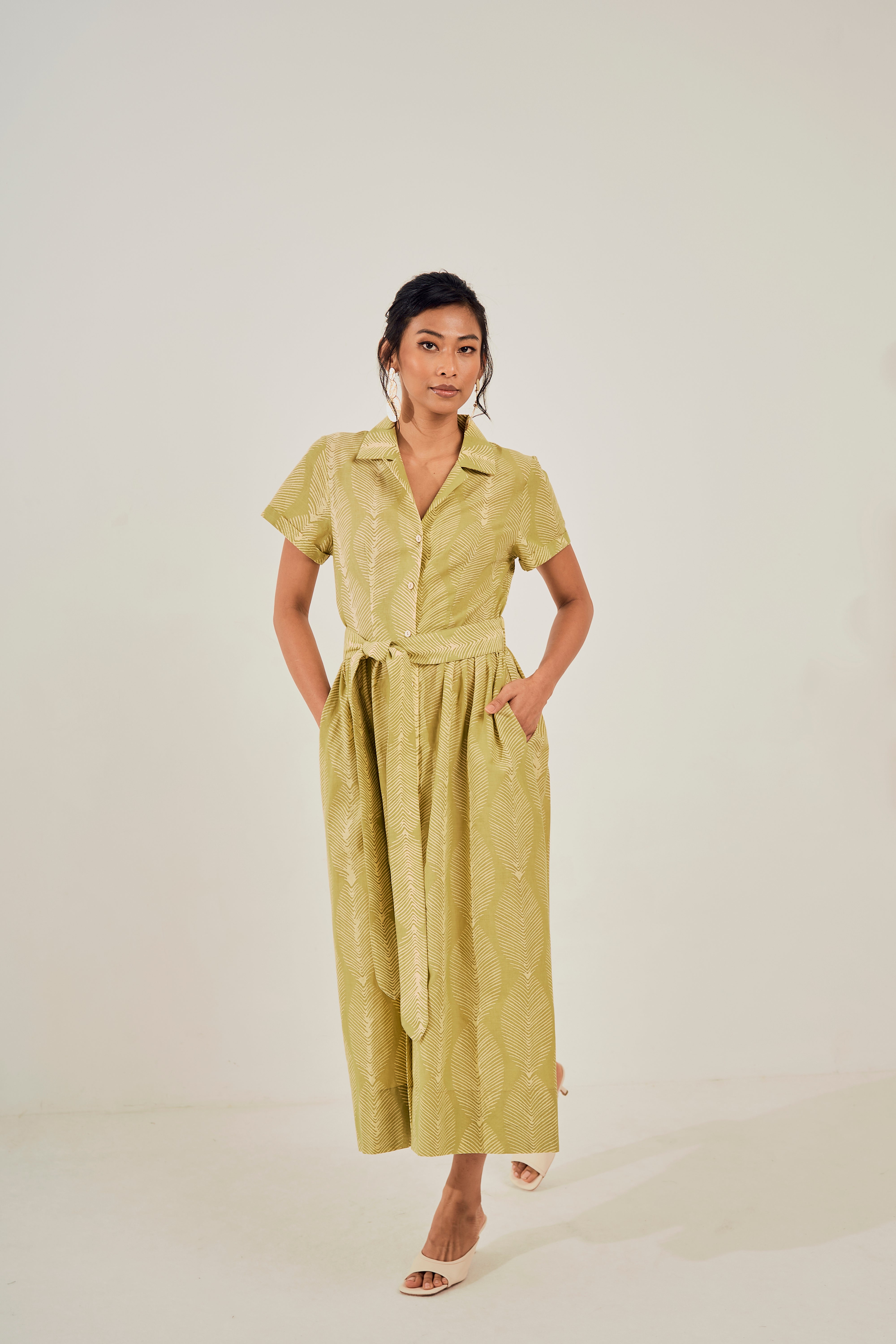Lydia Shirt Dress (Block Print)