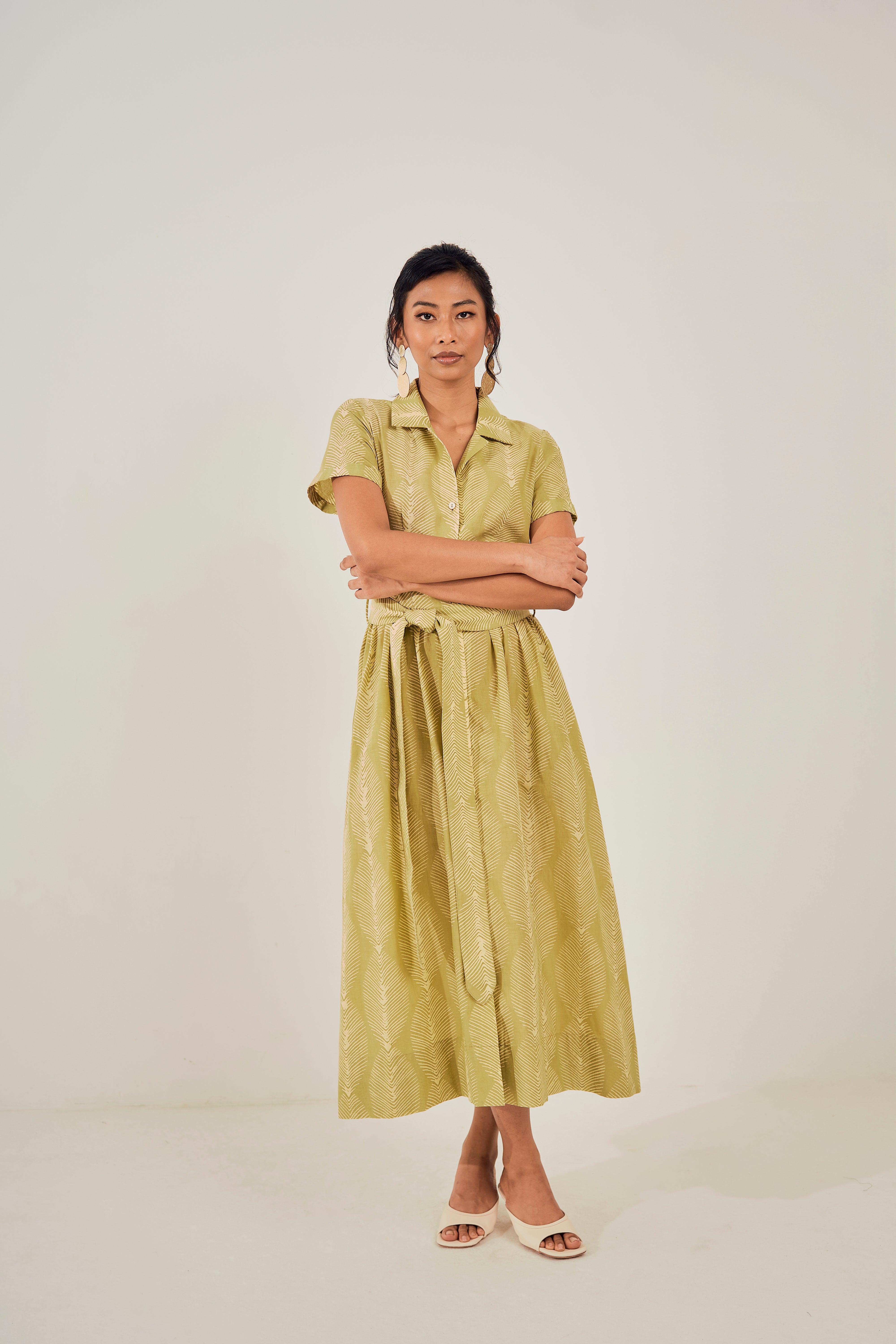 Lydia Shirt Dress (Block Print)