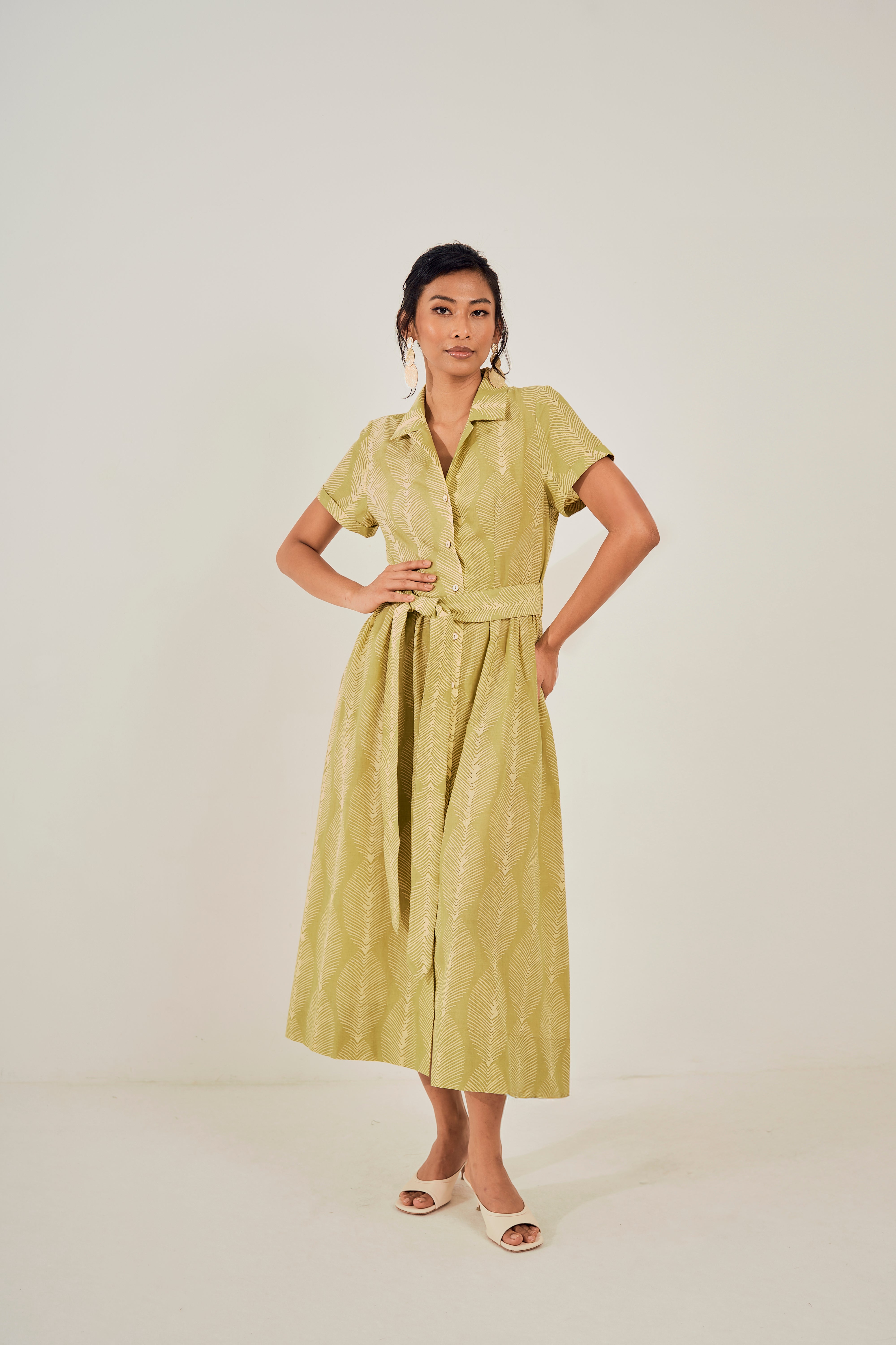 Lydia Shirt Dress (Block Print)