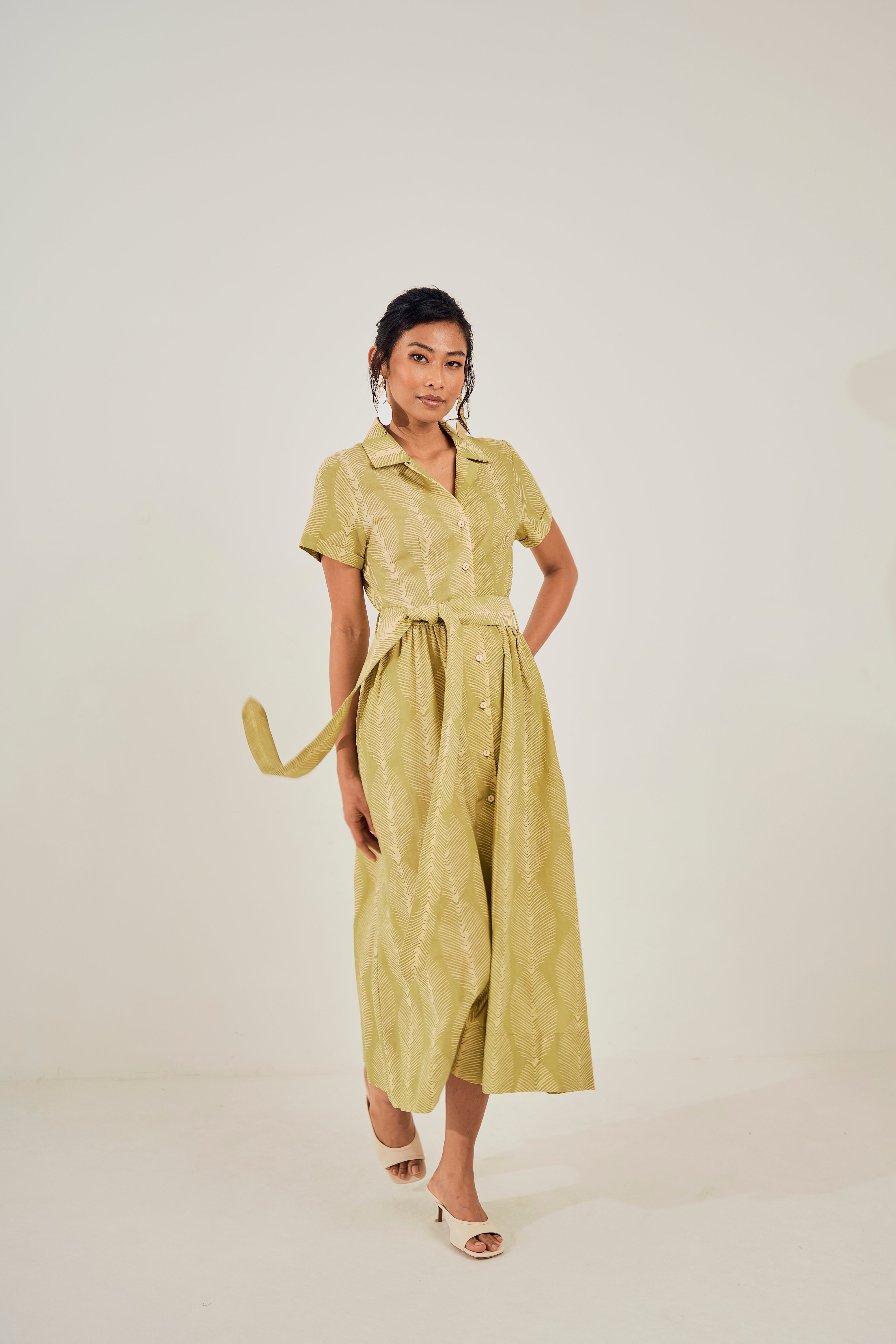 Lydia Shirt Dress (Block Print)