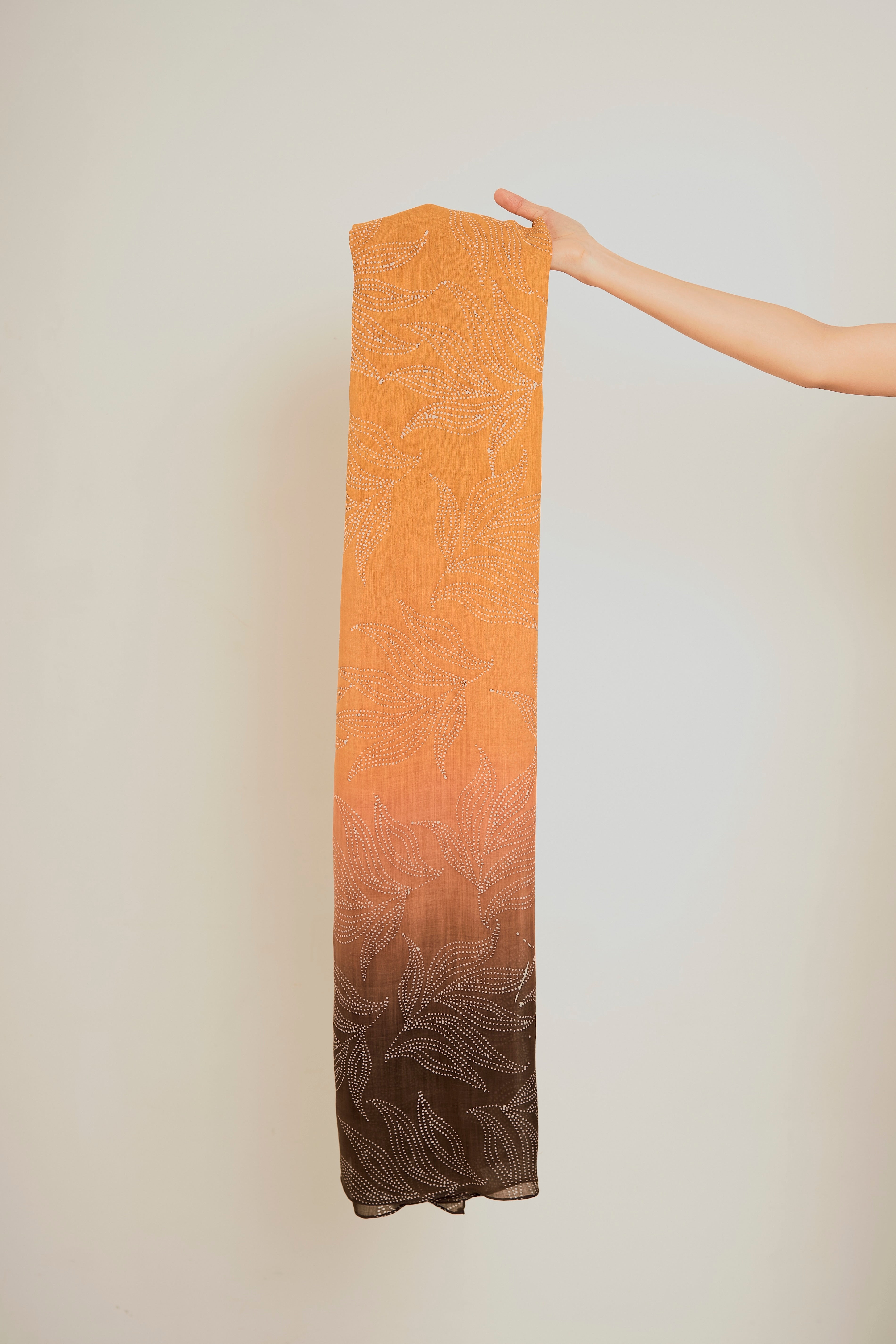 100% Ramie Long Rectangular Shawl