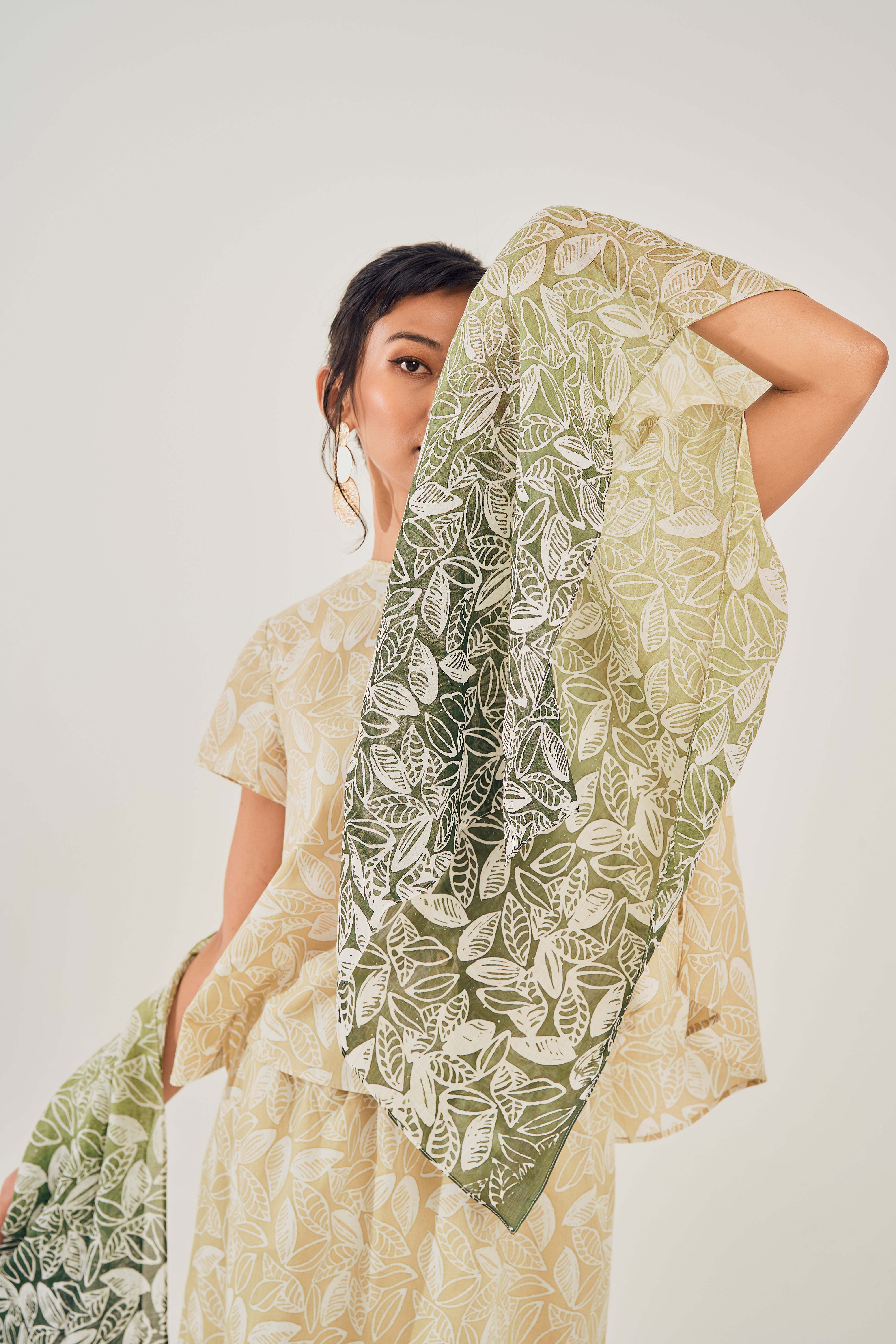 100% Ramie Long Rectangular Shawl