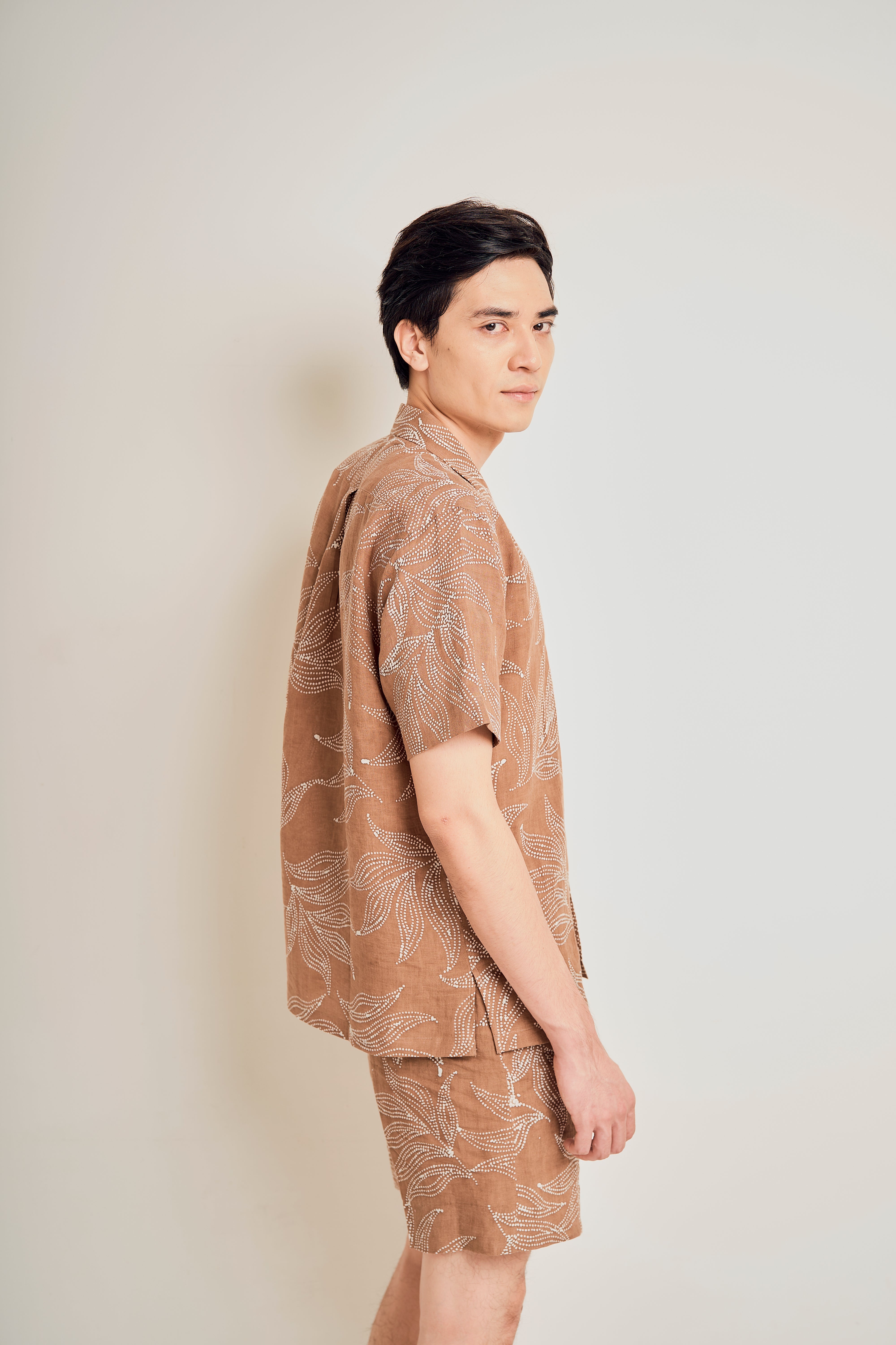 100% Linen Regular Cuban Collar Shirt