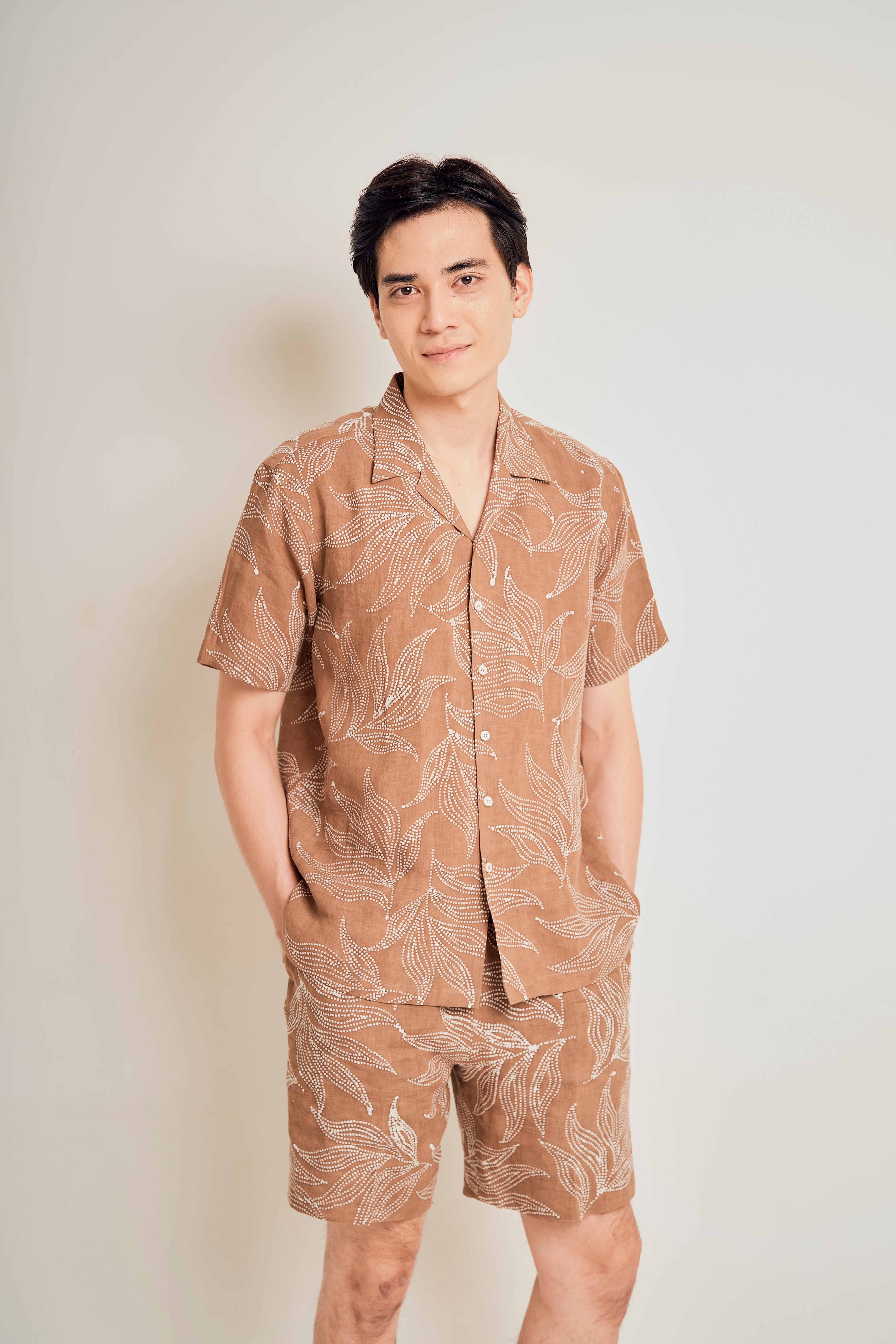 100% Linen Regular Cuban Collar Shirt