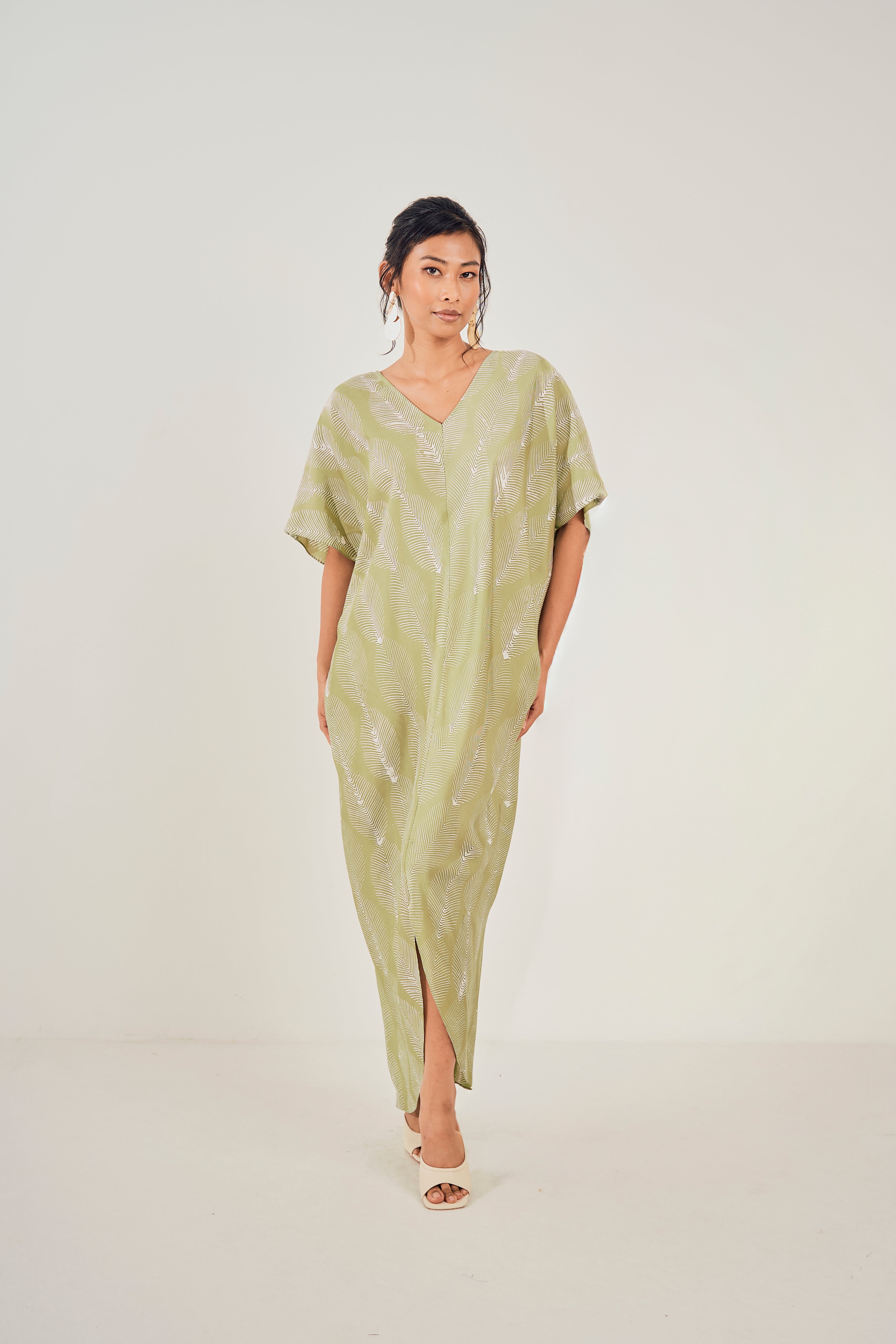 Rainforest Drape V Kaftan
