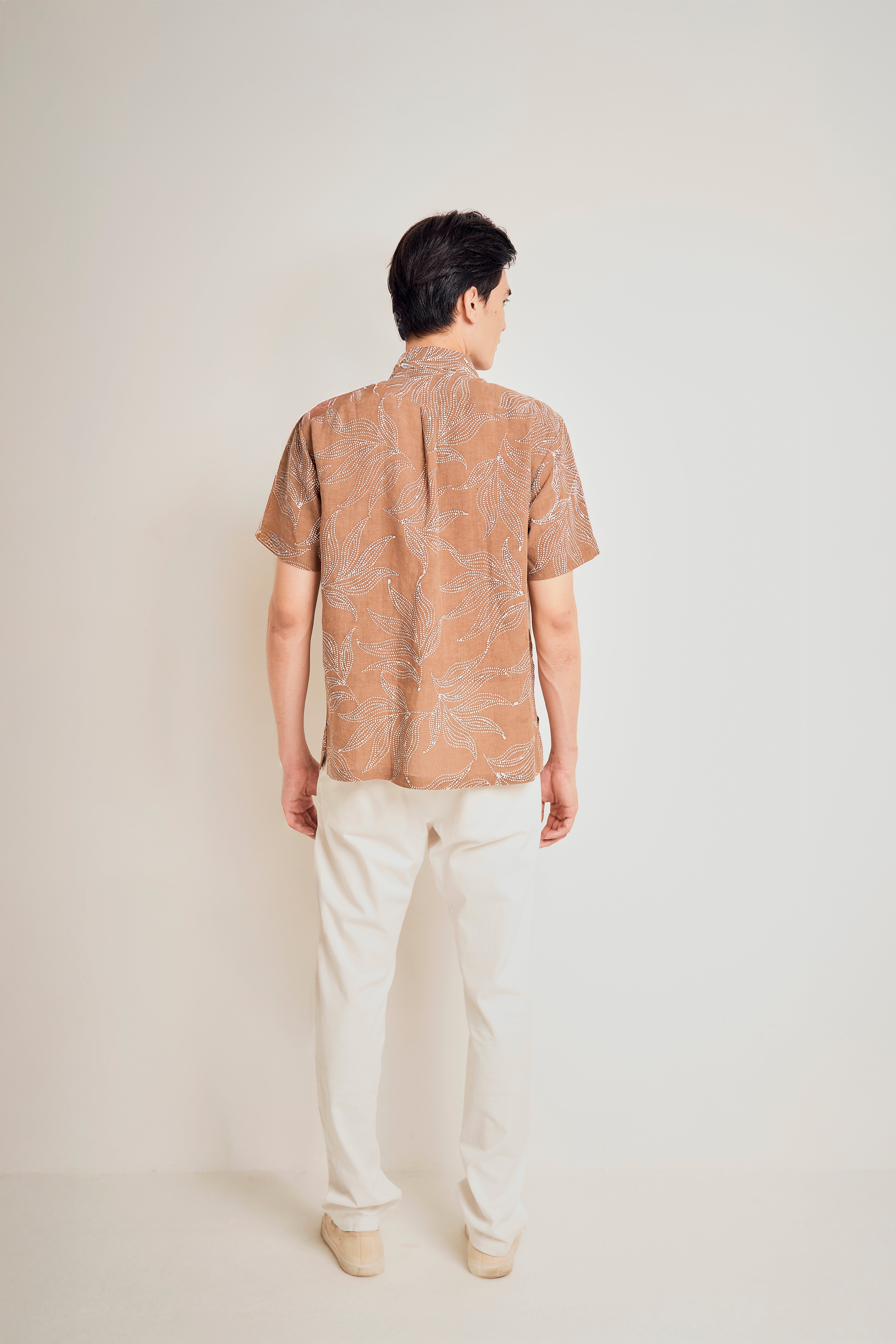 100% Linen Regular Cuban Collar Shirt
