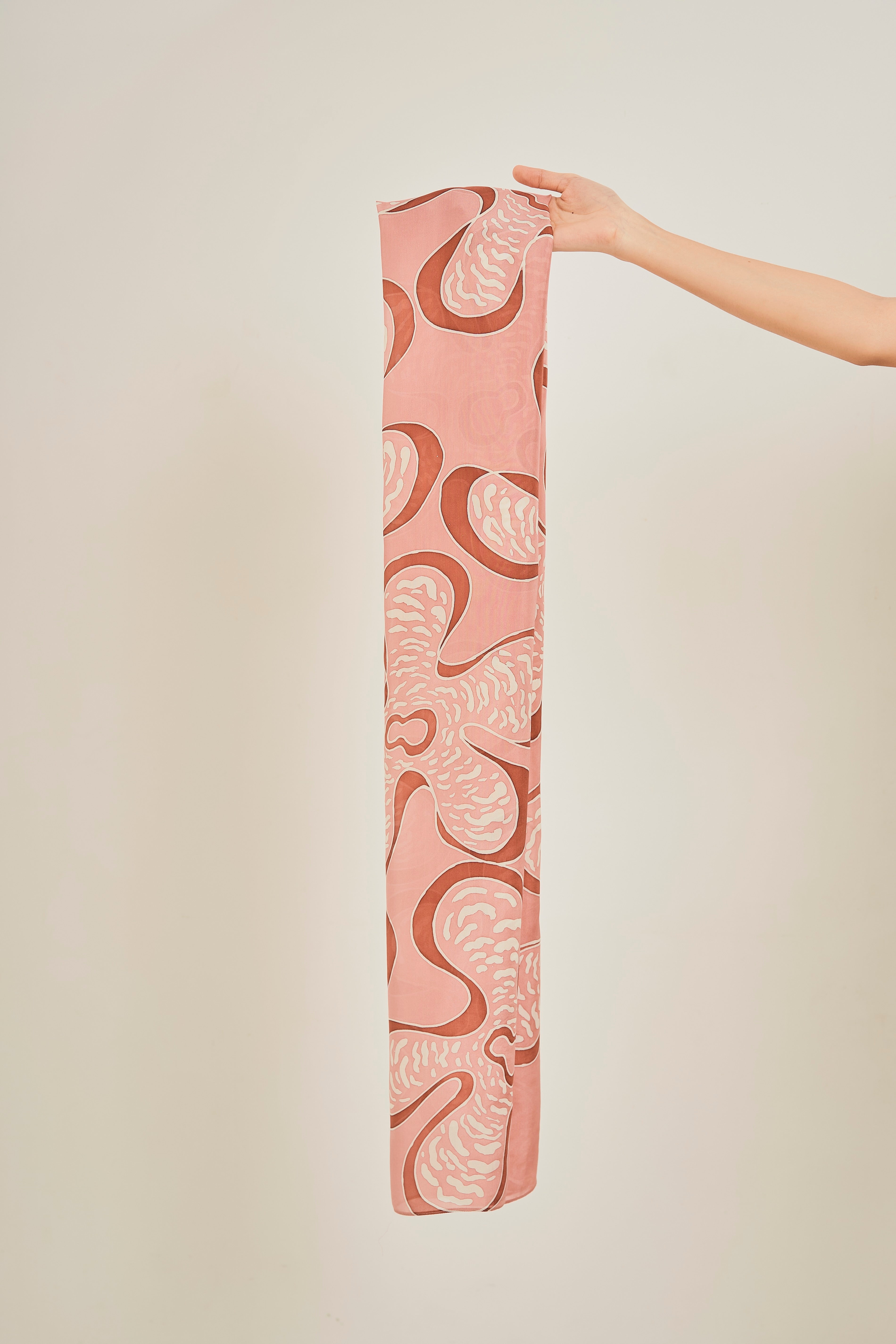 Rainforest Habotai Silk Scarf (Hand-Drawn Print)