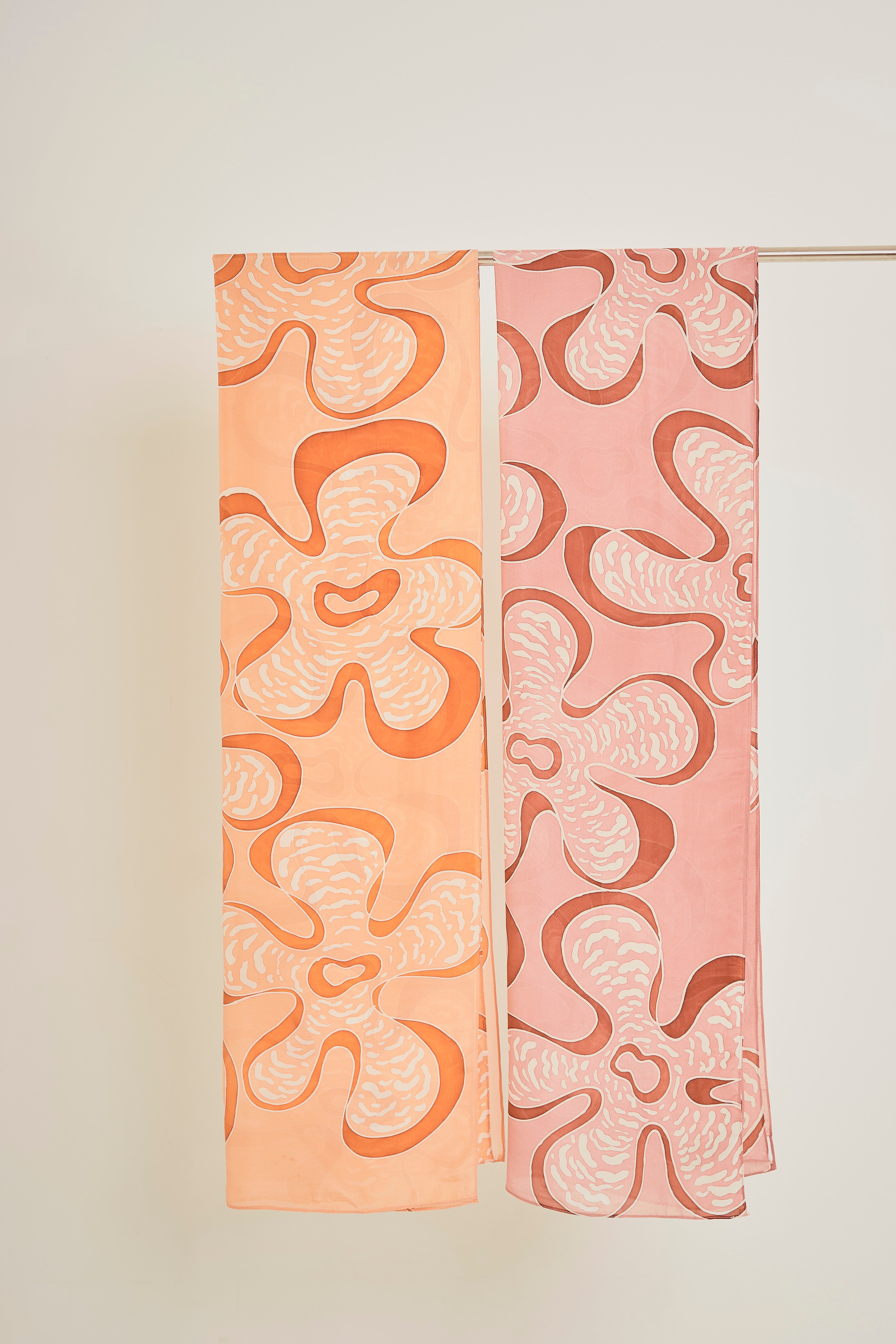 Rainforest Habotai Silk Scarf (Hand-Drawn Print)