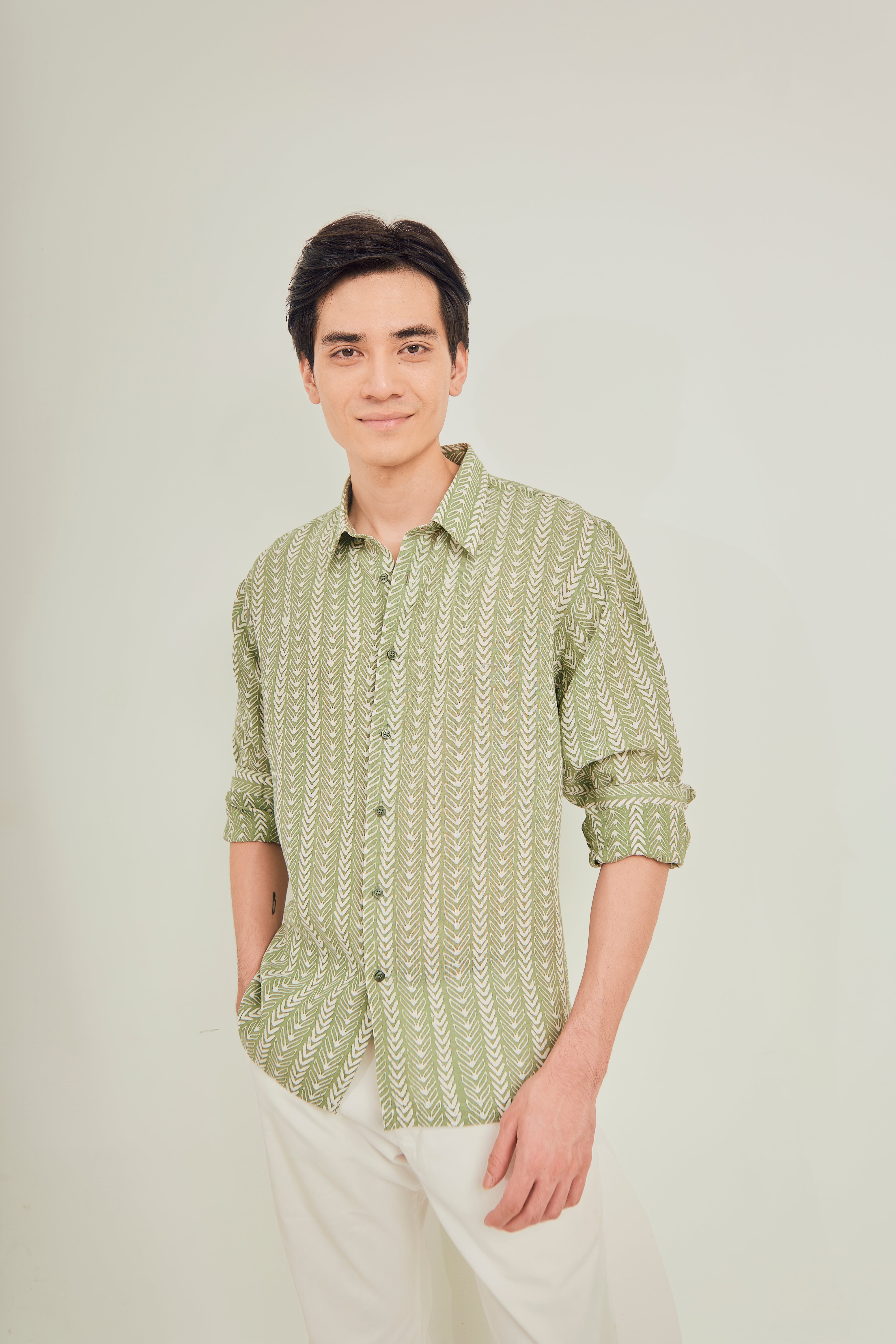 100% Linen Regular Long Sleeves Shirt