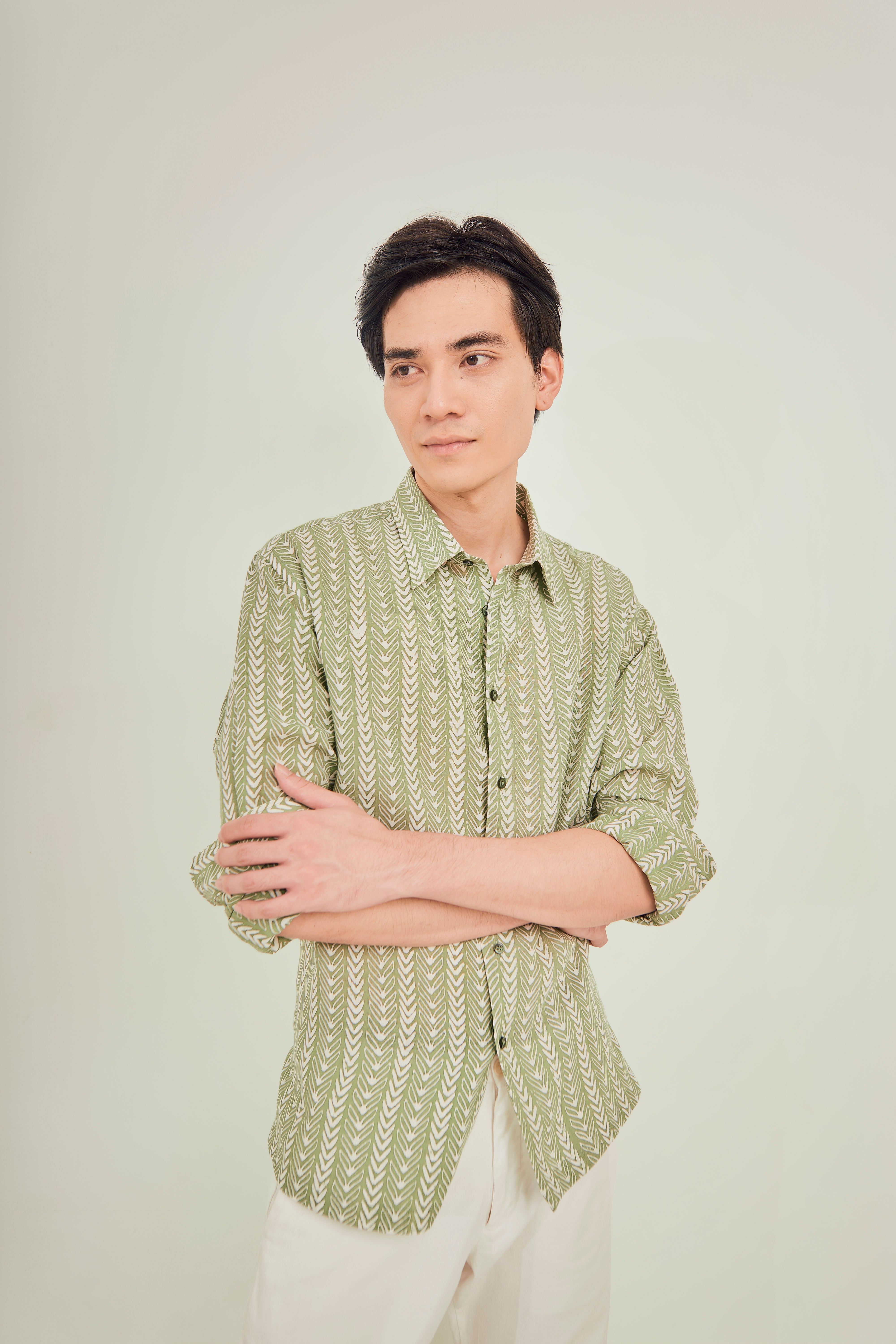 100% Linen Regular Long Sleeves Shirt
