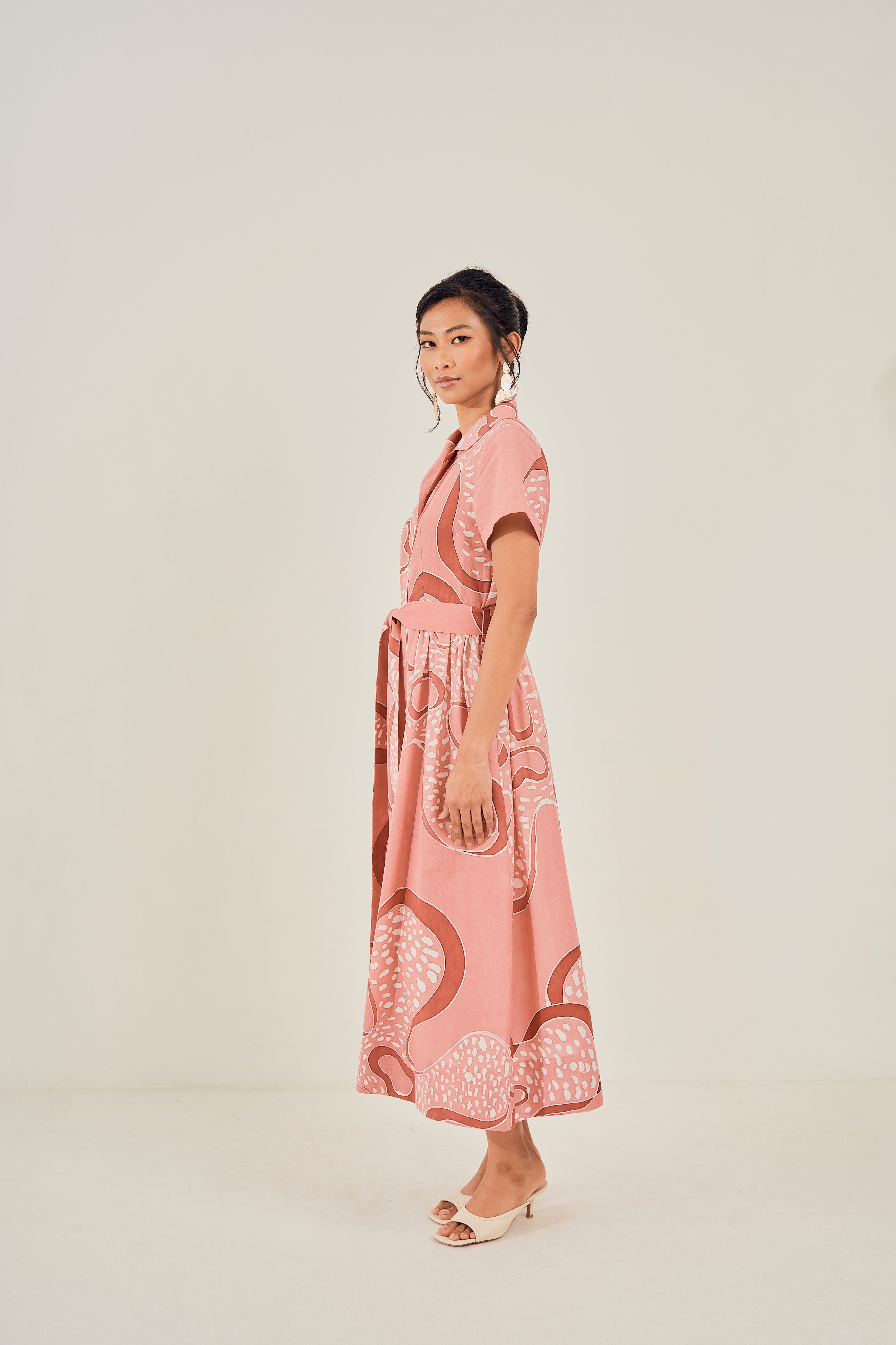 Lydia Shirt Dress (Hand Drawn Print)