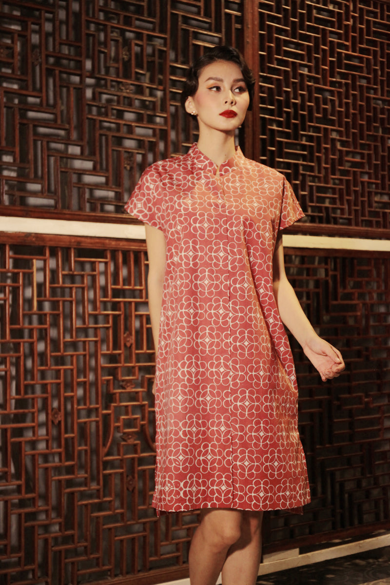 Mandarin Collar Boxy Shirt Dress – FERN