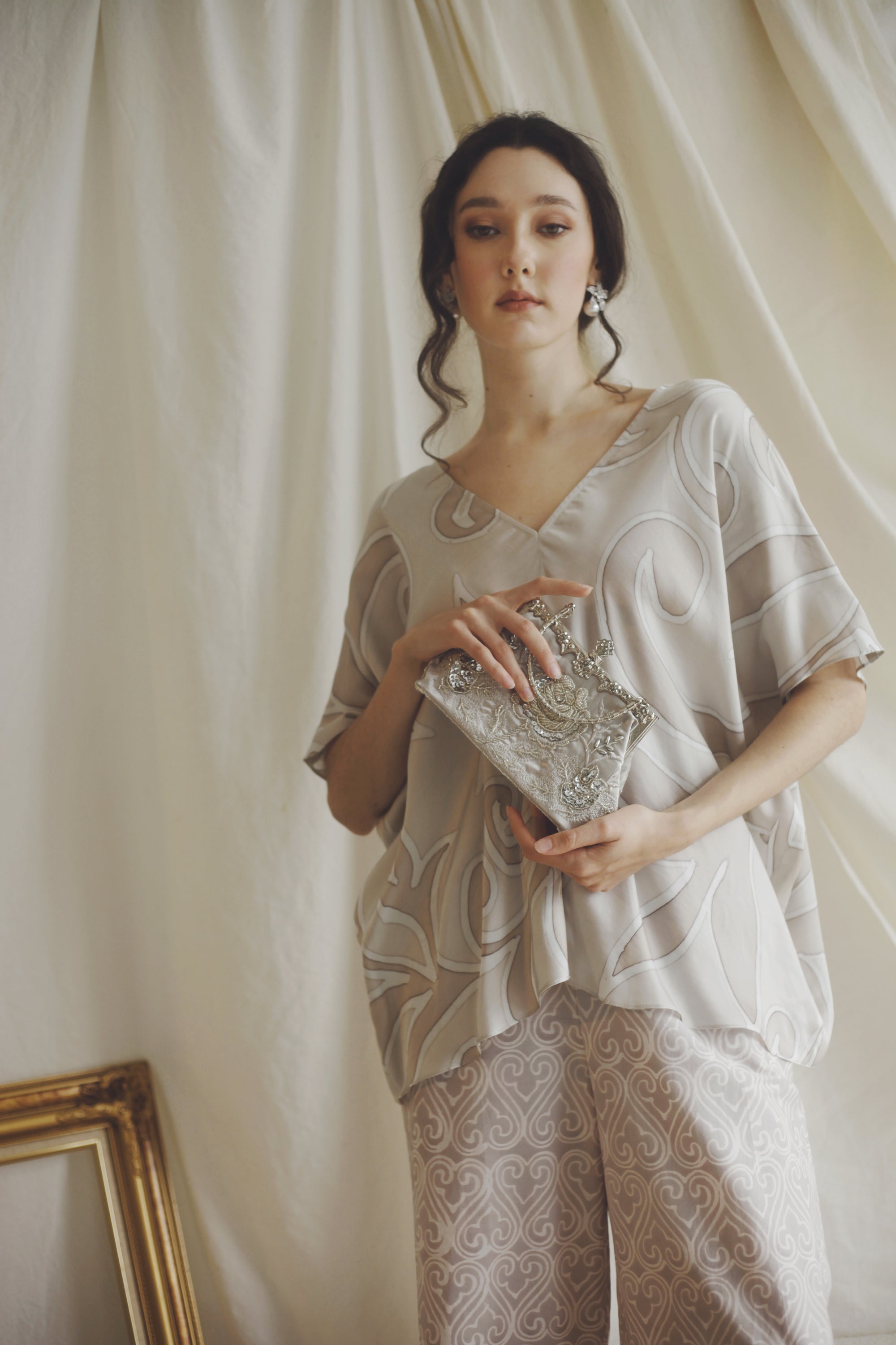 Drape V Blouse